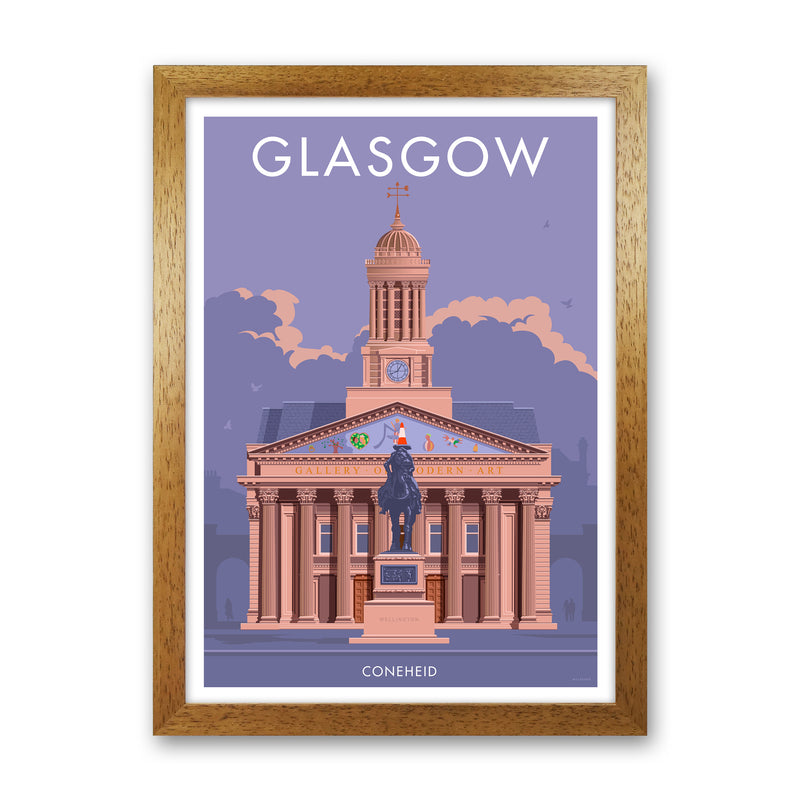 Glasgow Coneheid Art Print by Stephen Millership Oak Grain