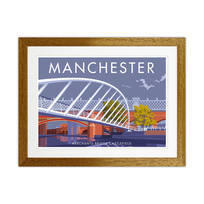 Manchester Merchants Bridge Art Print by Stephen Millership Oak Grain