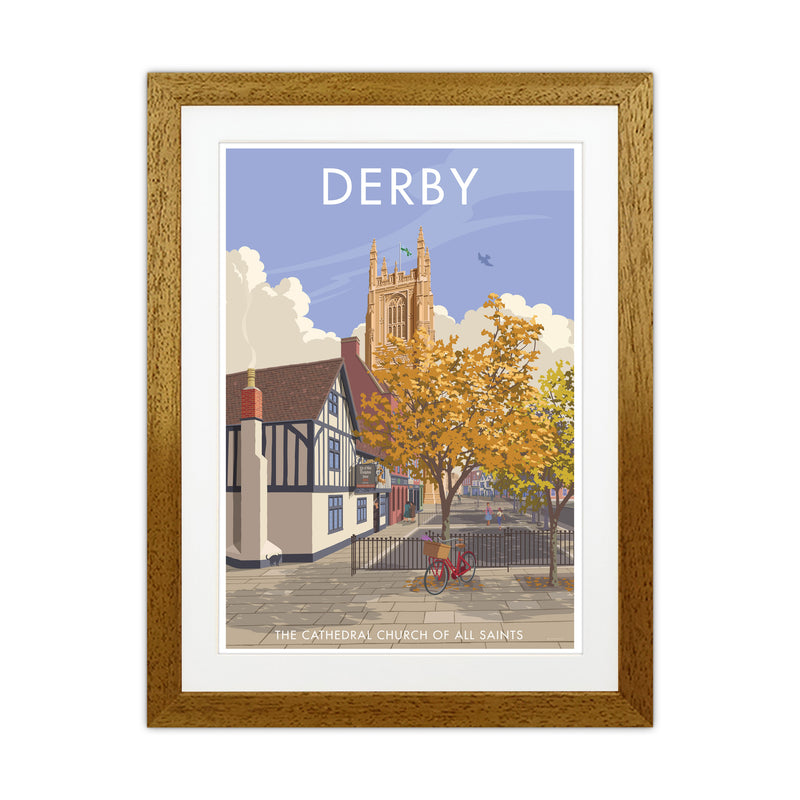 Derby Travel Art Print by Stephen Millership Oak Grain