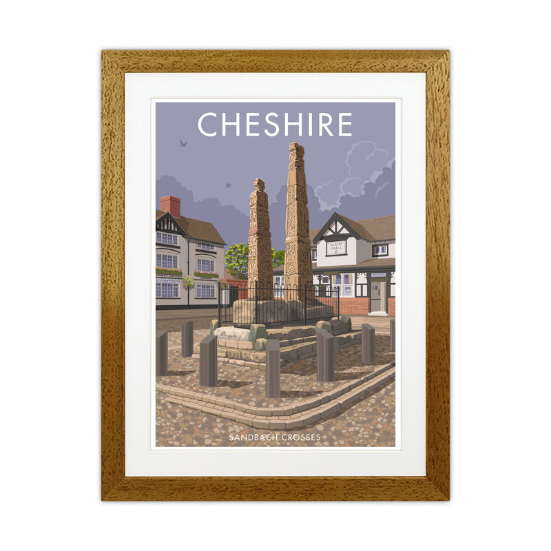 Cheshire Sandbach Travel Art Print by Stephen Millership Oak Grain
