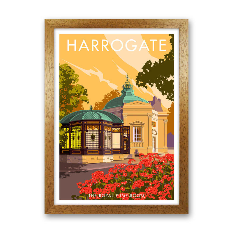 Harrogate by Stephen Millership Yorkshire Art Print, Vintage Travel Poster Oak Grain