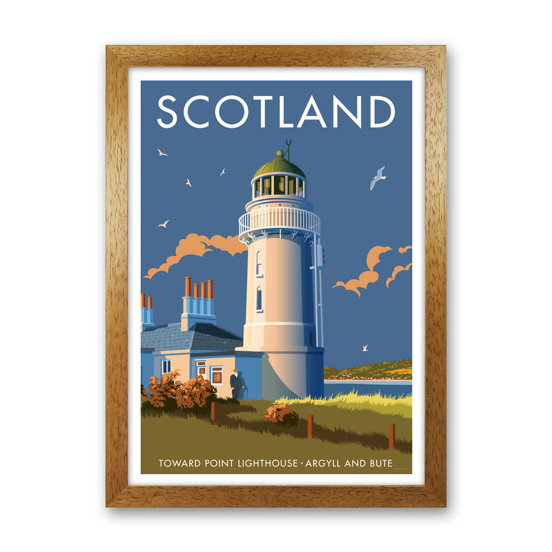 Toward Point Lighthouse Scotland Art Print by Stephen Millership Oak Grain