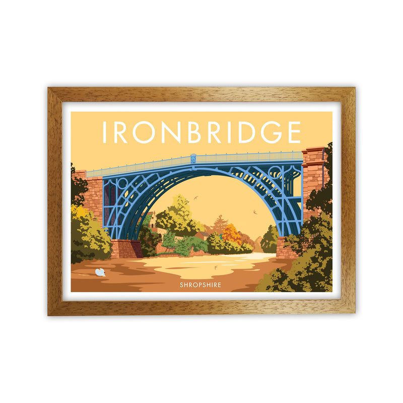 The Iron Bridge Shropshire Art Print by Stephen Millership Oak Grain