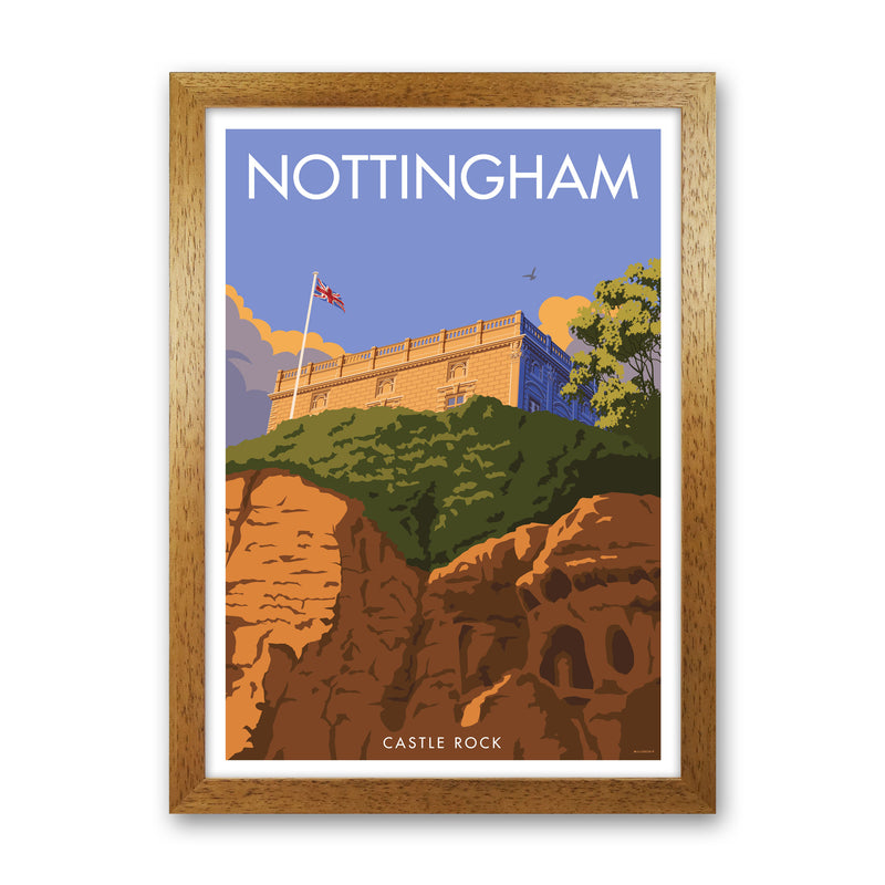 Castle Rock Nottingham Framed Digital Art Print by Stephen Millership Oak Grain