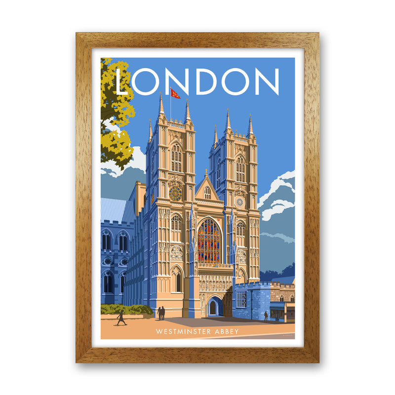 Westminster Abbey London Framed Digital Art Print by Stephen Millership Oak Grain
