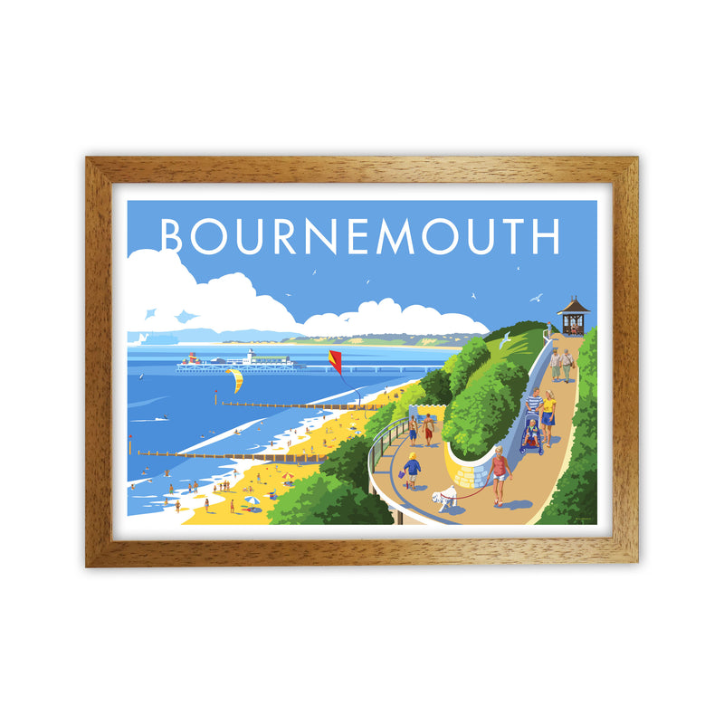 Bournemouth Framed Digital Art Print by Stephen Millership Oak Grain