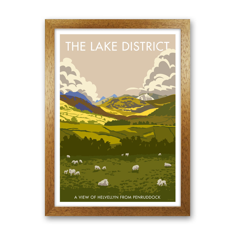 The Lake District Framed Digital Art Print by Stephen Millership Oak Grain