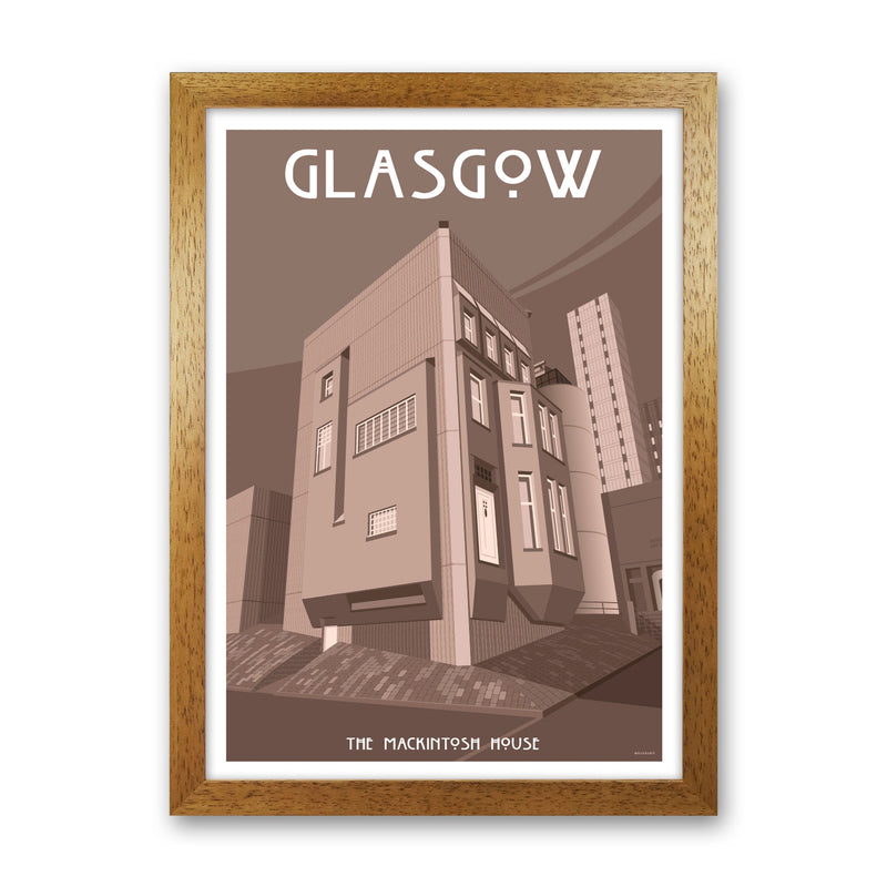 Glasgow Art Print by Stephen Millership Oak Grain
