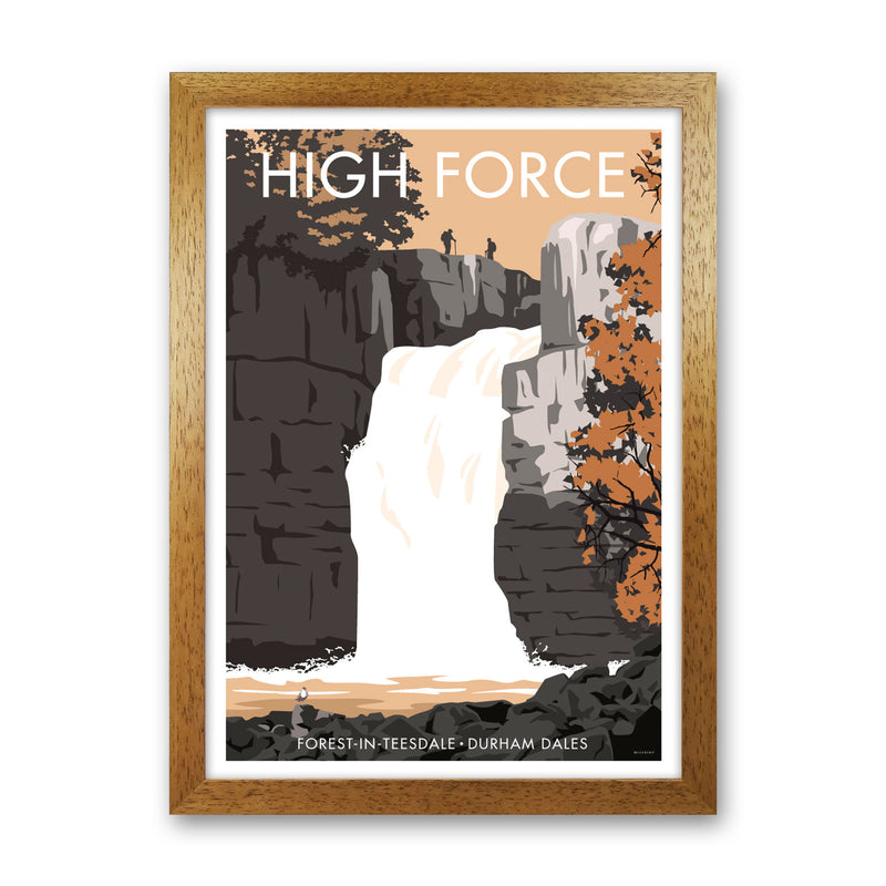High Force Art Print by Stephen Millership Oak Grain