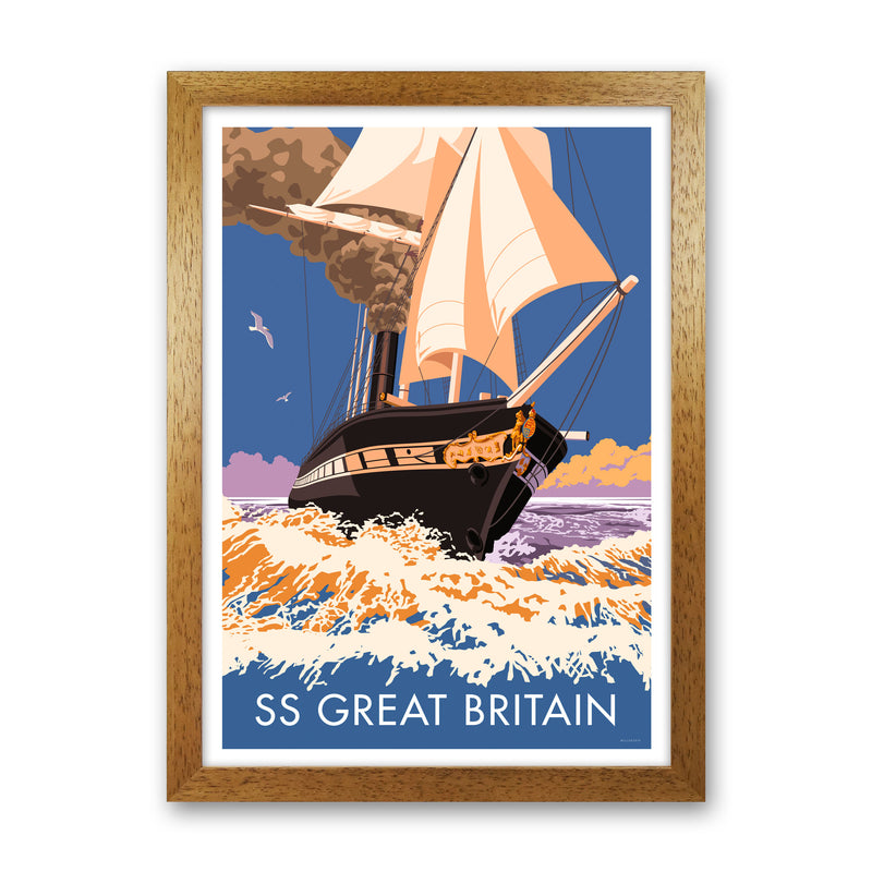 SS Great Britain Art Print by Stephen Millership Oak Grain