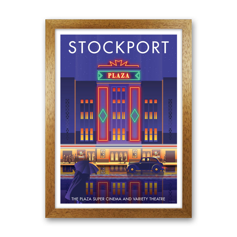 Stockport Plaza Framed Digital Art Print by Stephen Millership Oak Grain