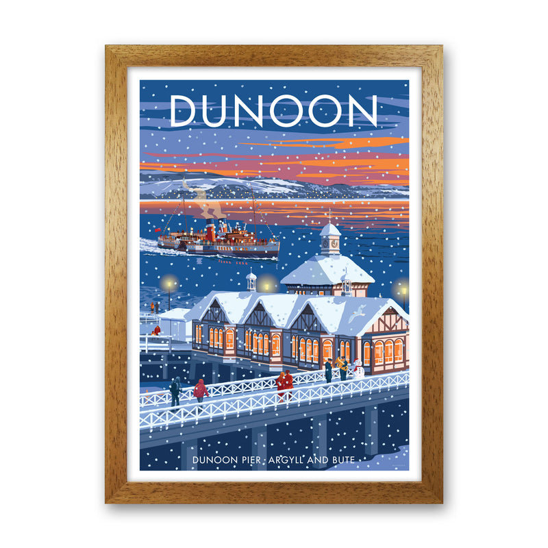 Dunoon Pier Art Print by Stephen Millership Oak Grain