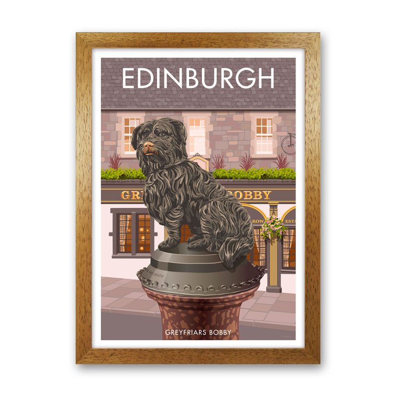 Edinburgh Art Print by Stephen Millership Oak Grain