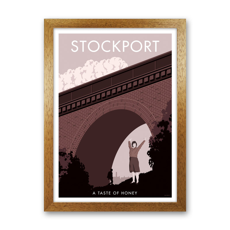Stockport Art Print by Stephen Millership Oak Grain