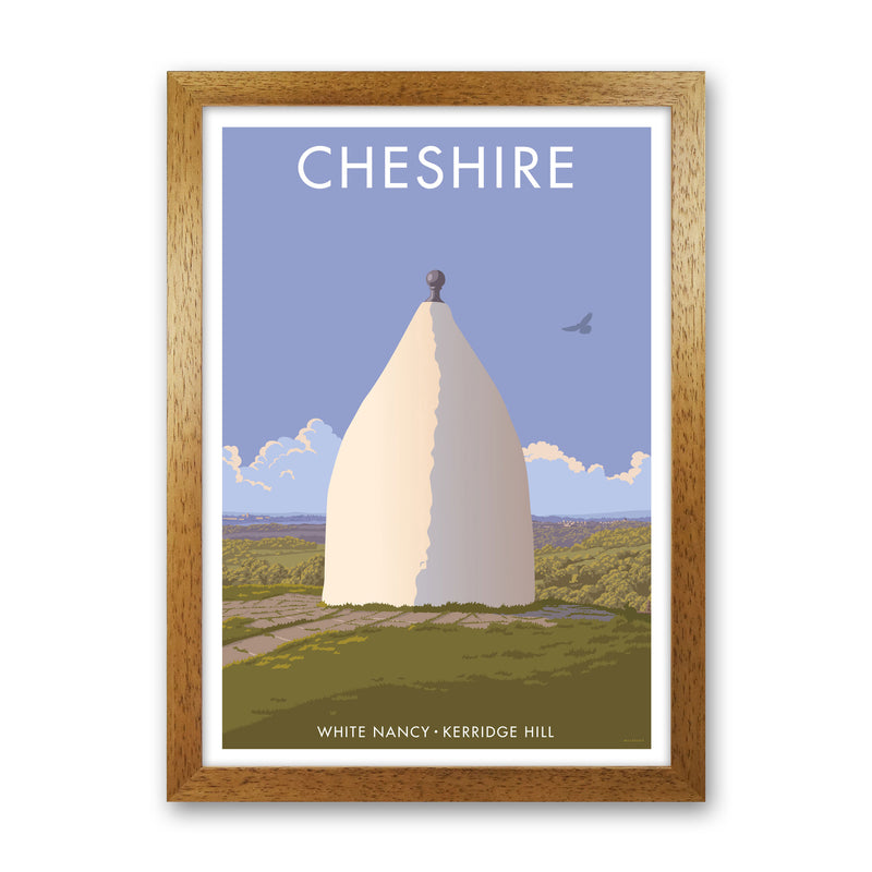Cheshire White Nancy Travel Art Print by Stephen Millership Oak Grain