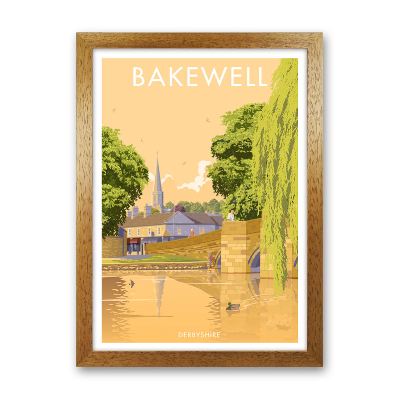 Bakewell Derbyshire Travel Art Print by Stephen Millership Oak Grain