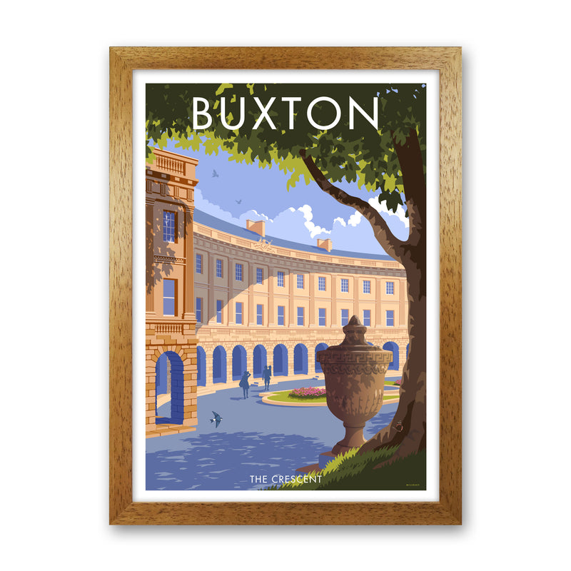 Buxton Crescent Derbyshire Travel Art Print by Stephen Millership Oak Grain