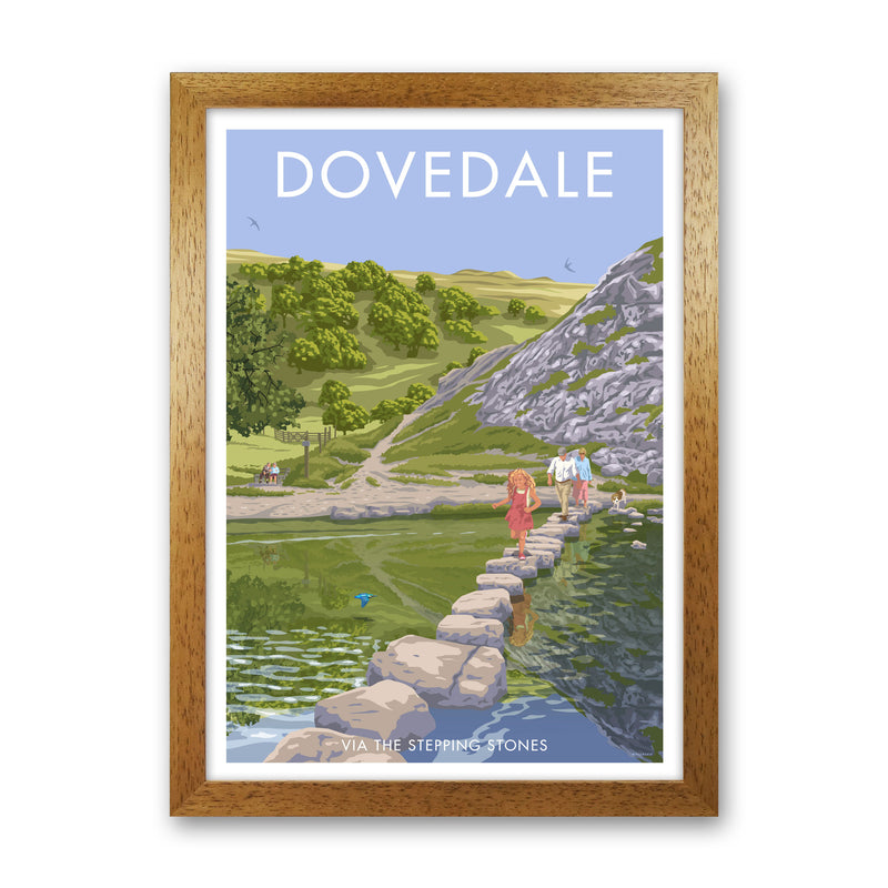 Dovedale Derbyshire Travel Art Print by Stephen Millership Oak Grain