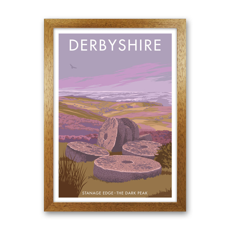 Stanage Edge Derbyshire Travel Art Print by Stephen Millership Oak Grain