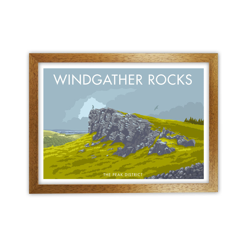 Windgather Rocks Derbyshire Travel Art Print by Stephen Millership Oak Grain