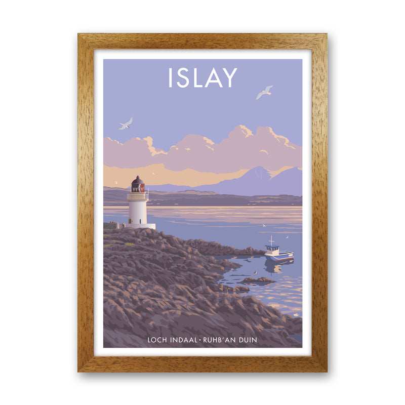 Loch Indaal Islay Travel Art Print by Stephen Millership Oak Grain