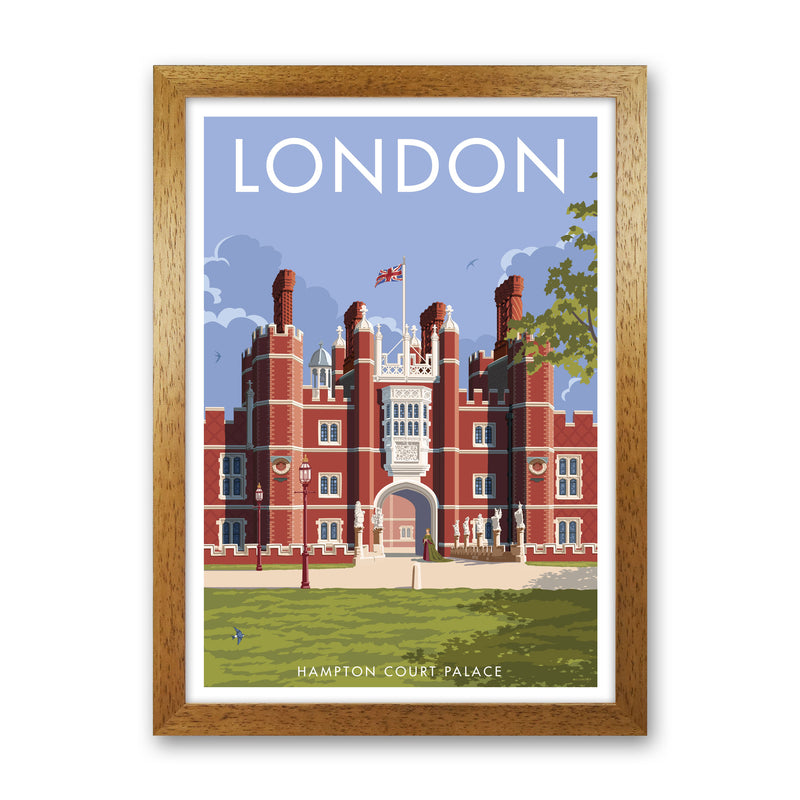 Hampton Court London Travel Art Print by Stephen Millership Oak Grain