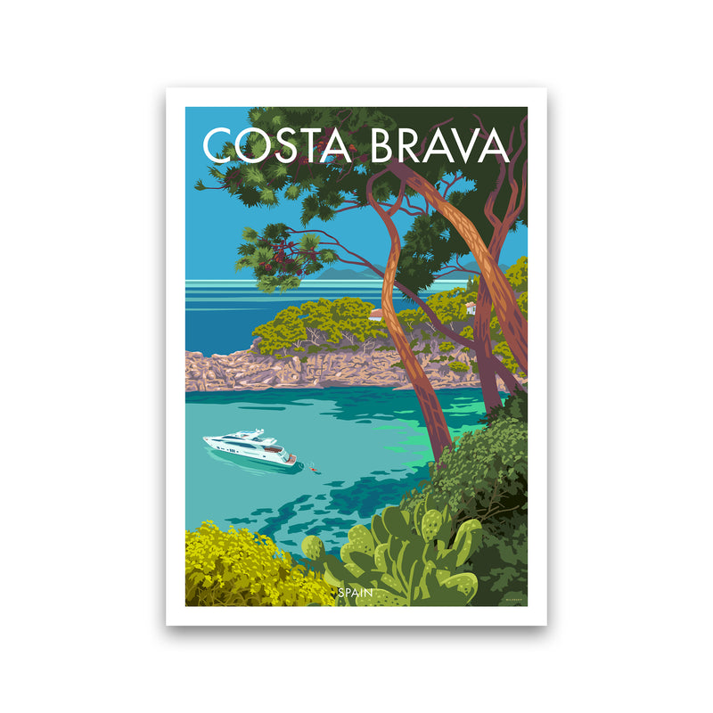 Costa Brava Travel Art Print By Stephen Millership Print Only