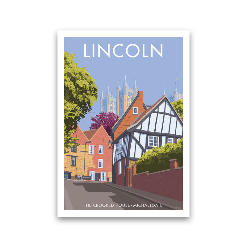 Lincoln Crooked House Travel Art Print By Stephen Millership Print Only