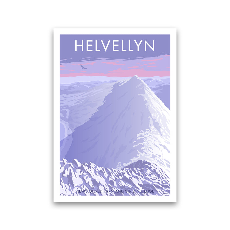 The Lakes Helvellyn Winter Travel Art Print By Stephen Millership Print Only