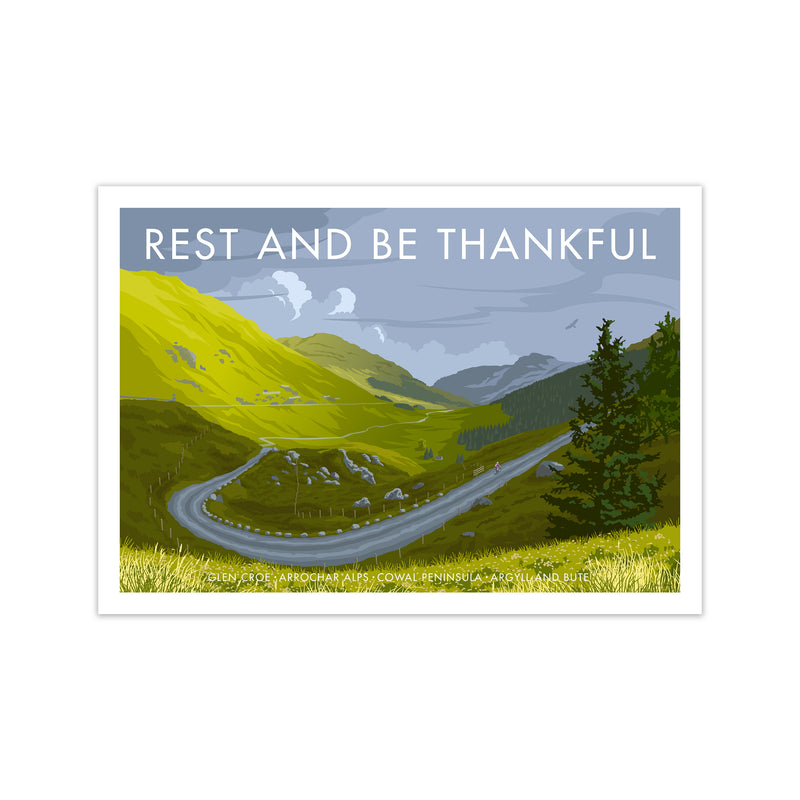 Scotland Rest And Be Thankful Art Print by Stephen Millership Print Only