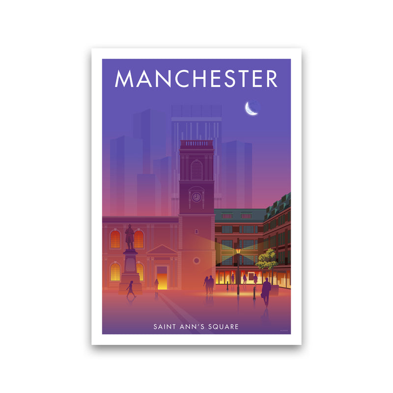 Manchester St Annes Sq Art Print by Stephen Millership Print Only