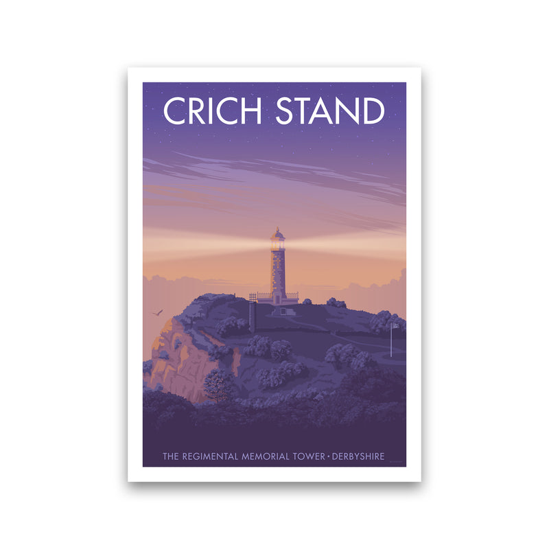 Derbyshire Crich Stand Art Print by Stephen Millership Print Only