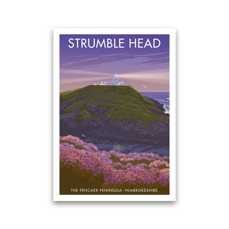 Wales Strumble Head Travel Art Print by Stephen Millership Print Only