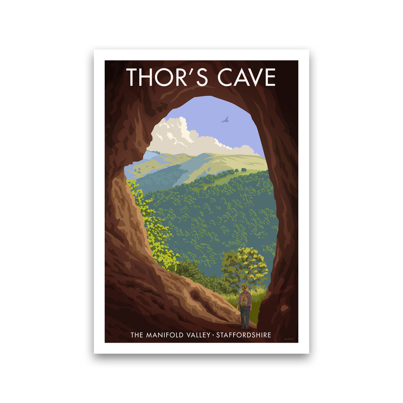 Staffordshire Thors Cave Travel Art Print by Stephen Millership Print Only