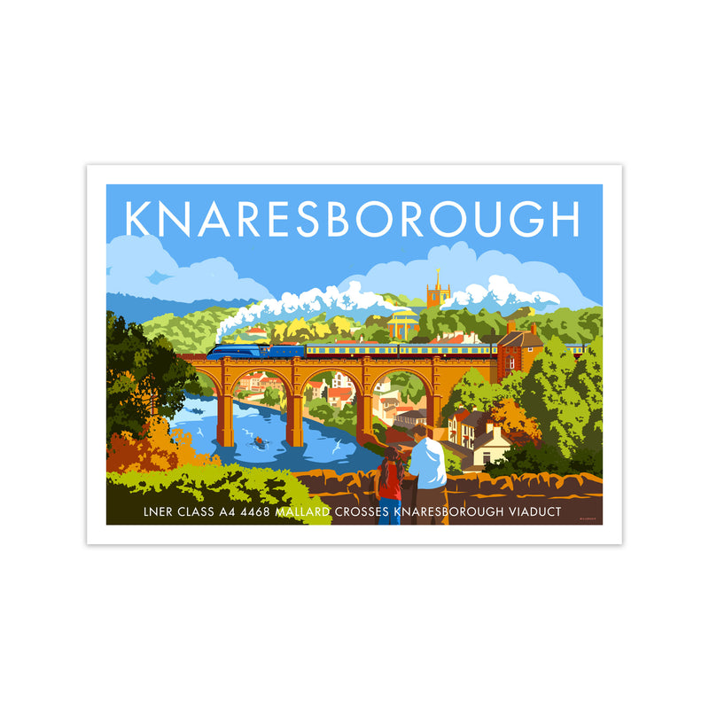 Knaresborough by Stephen Millership Yorkshire Art Print, Vintage Travel Poster Print Only