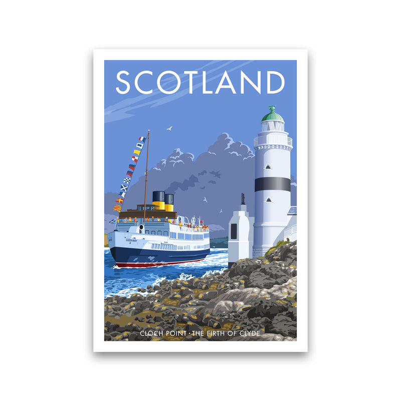 Cloch Point Scotland Framed Digital Art Print by Stephen Millership Print Only
