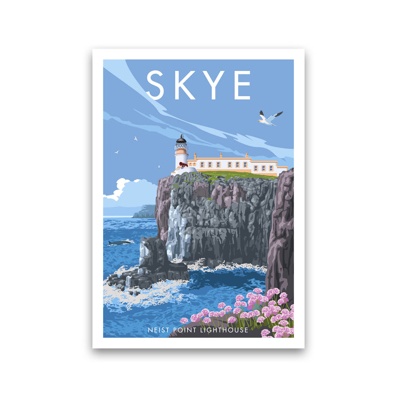 Neist Point Lighthouse Skye Art Print by Stephen Millership Print Only