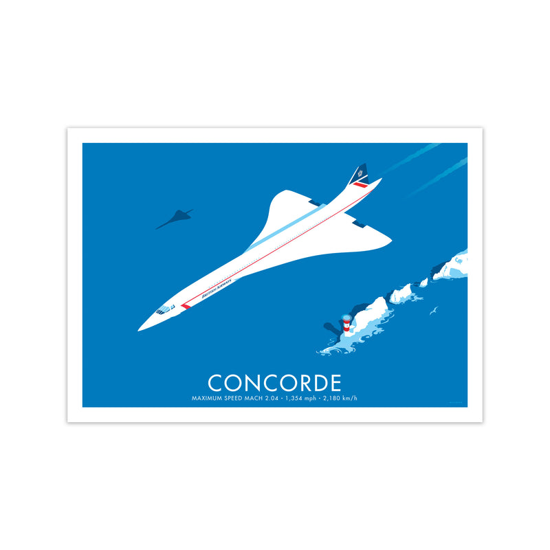 Concorde Framed Digital Art Print by Stephen Millership, Framed Transport Poster Print Only