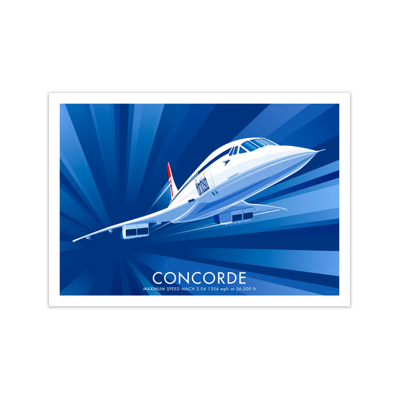 Concorde Art Print by Stephen Millership, Framed Transport Poster Print Only