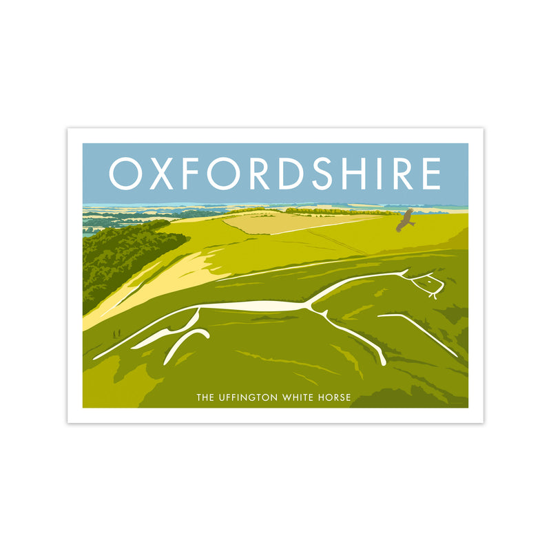 The Uffington White Horse Oxfordshire Art Print by Stephen Millership Print Only