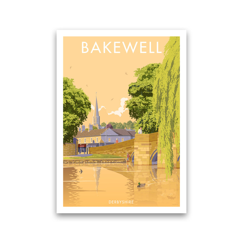 Bakewell Derbyshire Travel Art Print by Stephen Millership Print Only