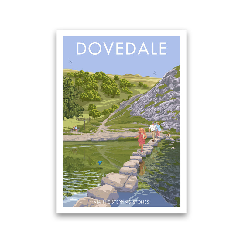 Dovedale Derbyshire Travel Art Print by Stephen Millership Print Only