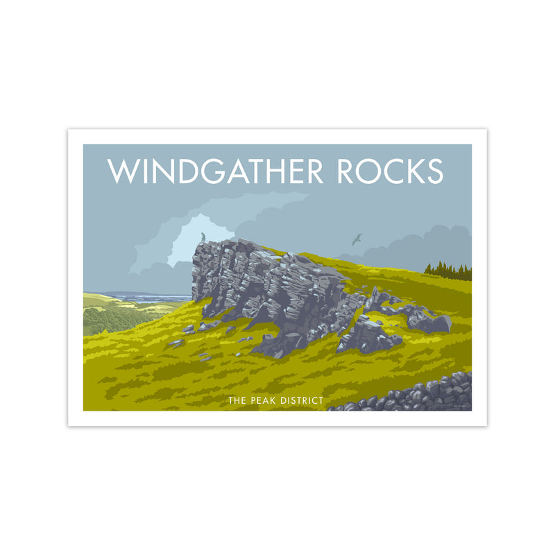 Windgather Rocks Derbyshire Travel Art Print by Stephen Millership Print Only