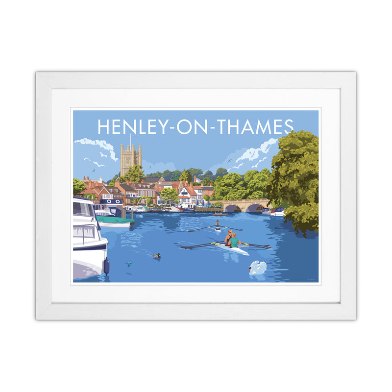 Henley On Thames Travel Art Print By Stephen Millership White Grain