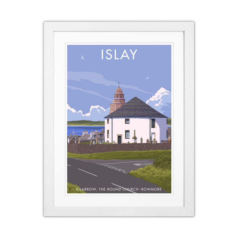 Islay Bowmore Travel Art Print By Stephen Millership White Grain