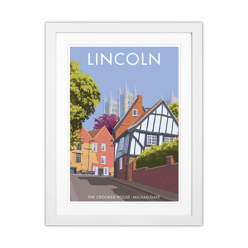Lincoln Crooked House Travel Art Print By Stephen Millership White Grain