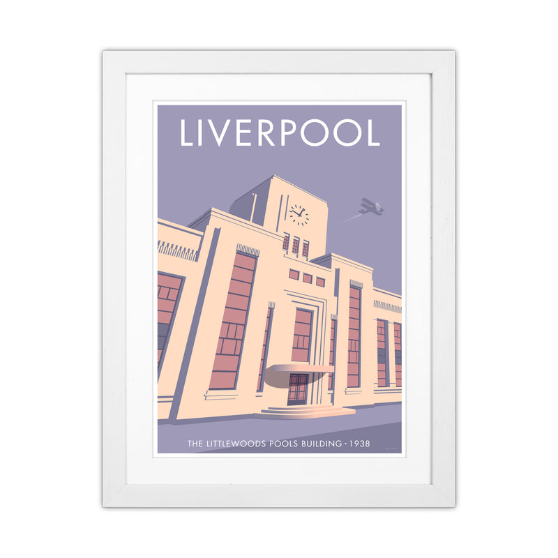 Liverpool Littlewoods Travel Art Print By Stephen Millership White Grain