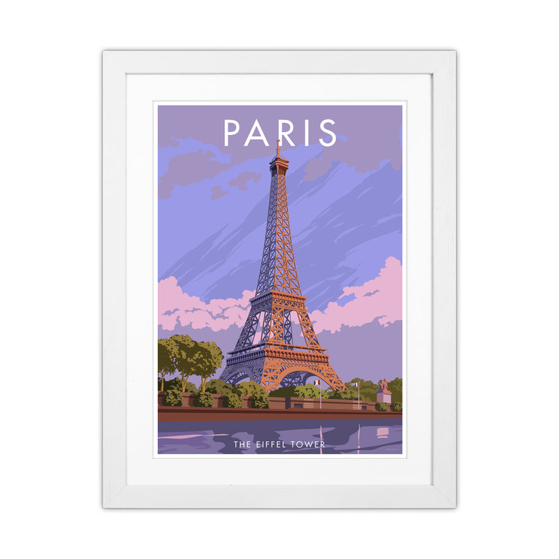 Paris Travel Art Print By Stephen Millership White Grain