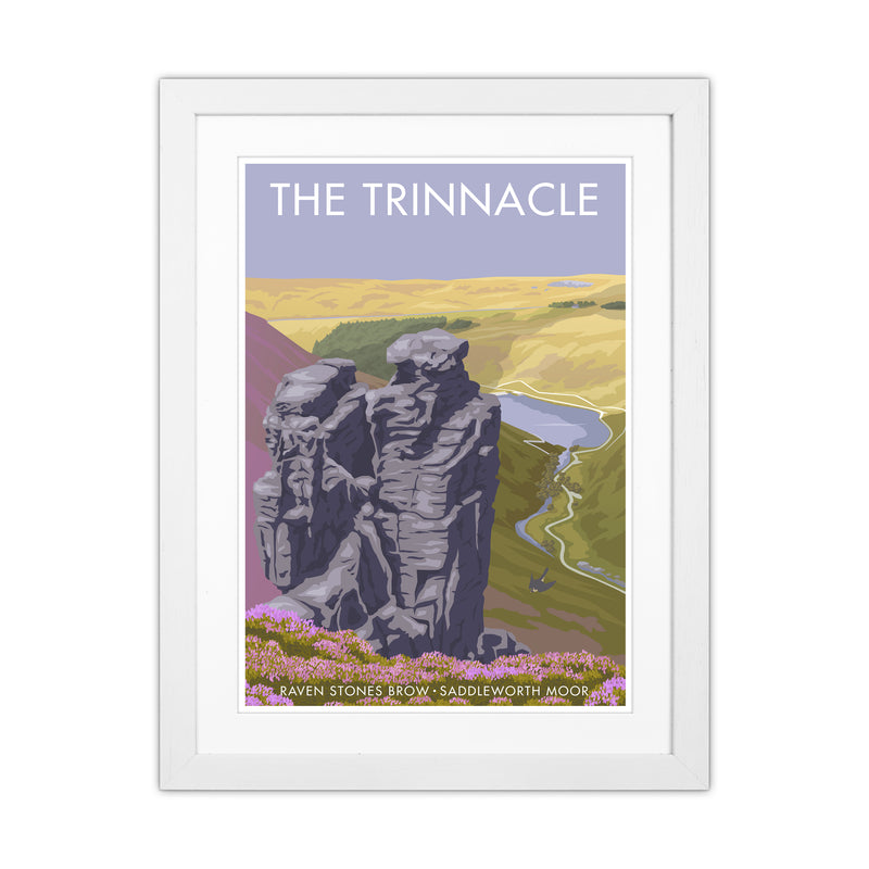 Saddleworth Trinnacle Travel Art Print By Stephen Millership White Grain