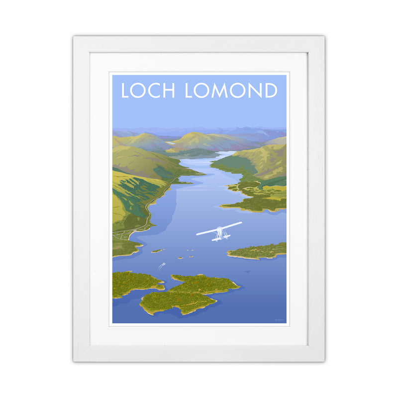 Scotland Loch Lomond Travel Art Print By Stephen Millership White Grain